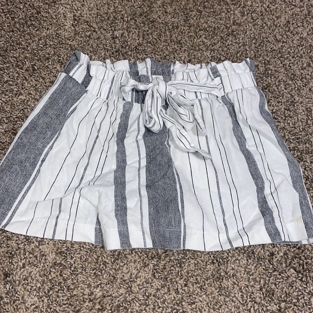 Striped Linen Shorts